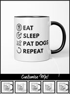 Eat. Sleep. Repeat. Ceramic Mug (Customisable)