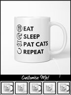 Eat. Sleep. Repeat. Ceramic Mug (Customisable)