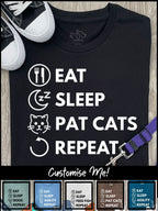 Eat. Sleep. Repeat. Ava Women's Regular Fit Tee (Customisable)