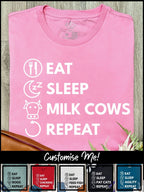 Eat. Sleep. Repeat. Ava Women's Regular Fit Tee (Customisable)