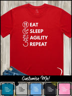 Eat. Sleep. Repeat. Essential Unisex Tee (Customisable)