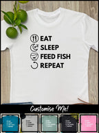 Eat. Sleep. Repeat. Essential Unisex Tee (Customisable)