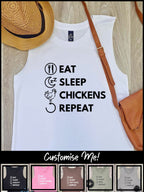 Eat. Sleep. Repeat. Marley Tank (Customisable)