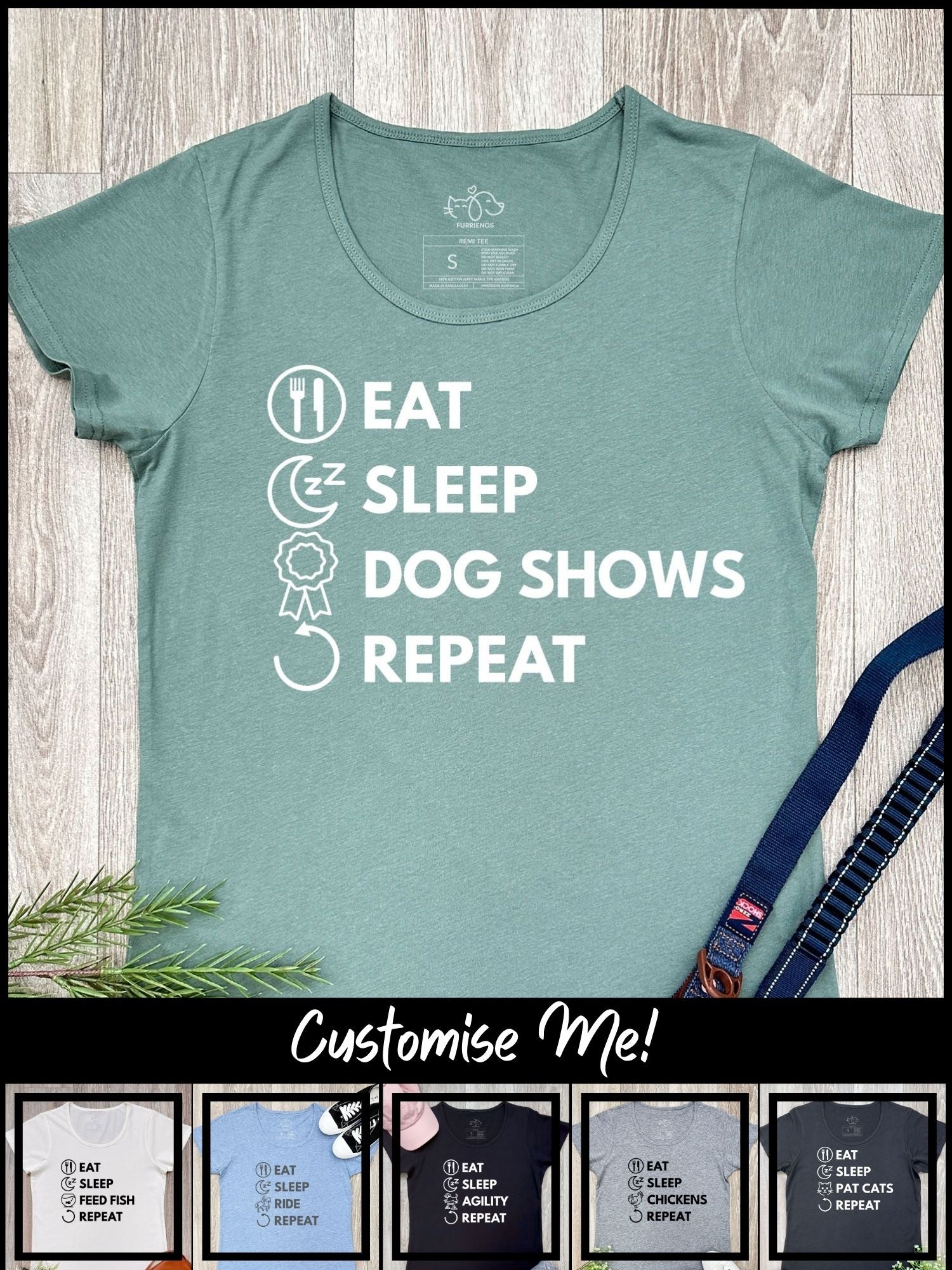 Eat. Sleep. Repeat. Remi Women's Tee (Customisable)