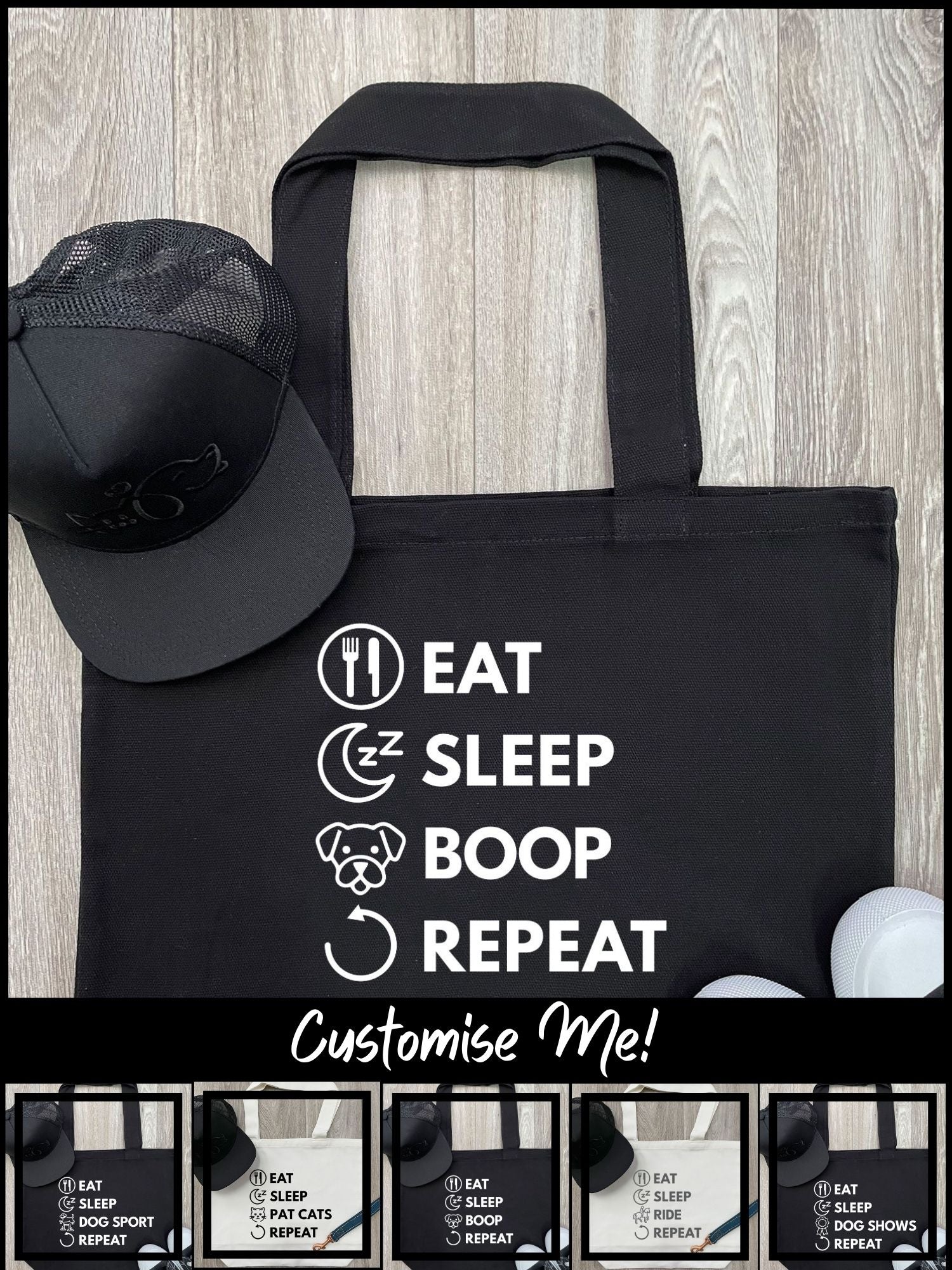 Eat. Sleep. Repeat. Stella Tote Bag (Customisable)