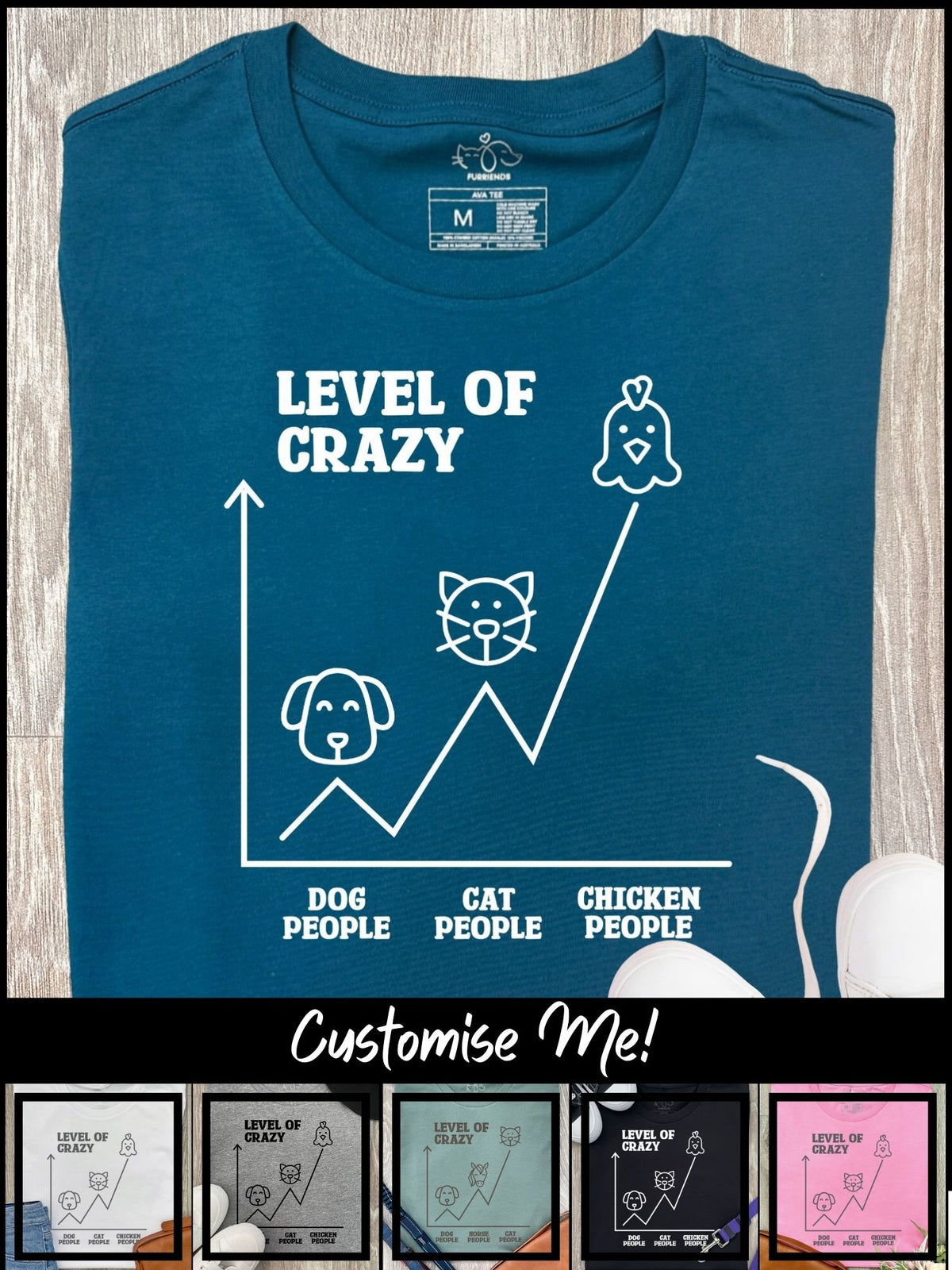 Level Of Crazy Ava Women&#39;s Regular Fit Tee (Customisable)