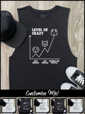 Level Of Crazy Axel Drop Armhole Muscle Tank (Customisable)