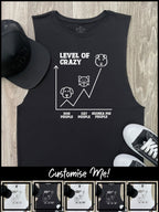 Level Of Crazy Axel Drop Armhole Muscle Tank (Customisable)
