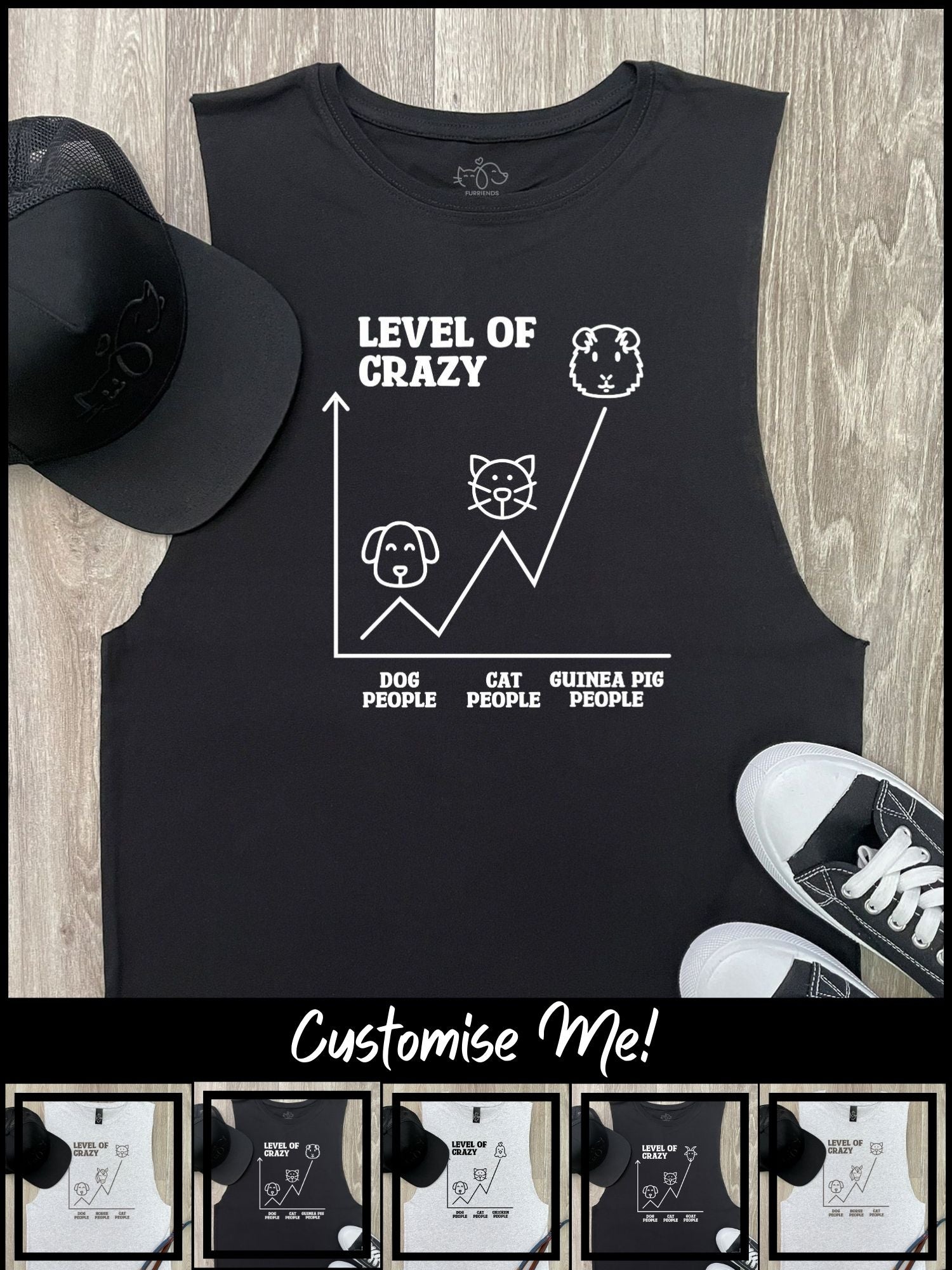 Level Of Crazy Axel Drop Armhole Muscle Tank (Customisable)