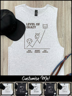 Level Of Crazy Axel Drop Armhole Muscle Tank (Customisable)