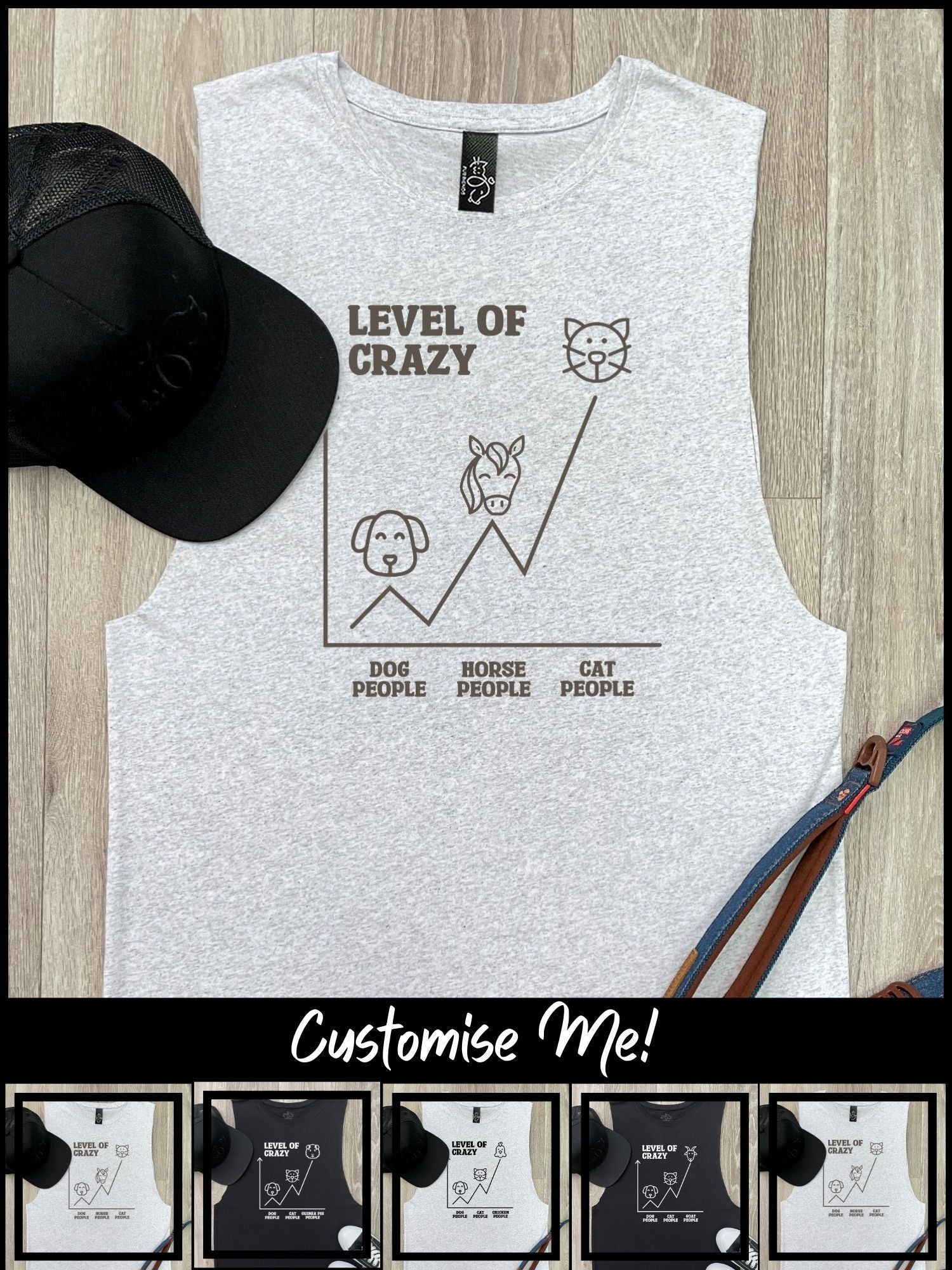 Level Of Crazy Axel Drop Armhole Muscle Tank (Customisable)