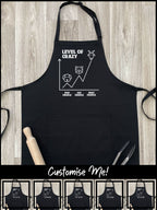 Level Of Crazy Bib Apron (Customisable)