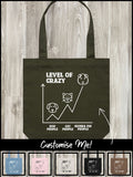 Level Of Crazy Edith Tote Bag (Customisable)