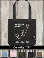 Level Of Crazy Edith Tote Bag (Customisable)
