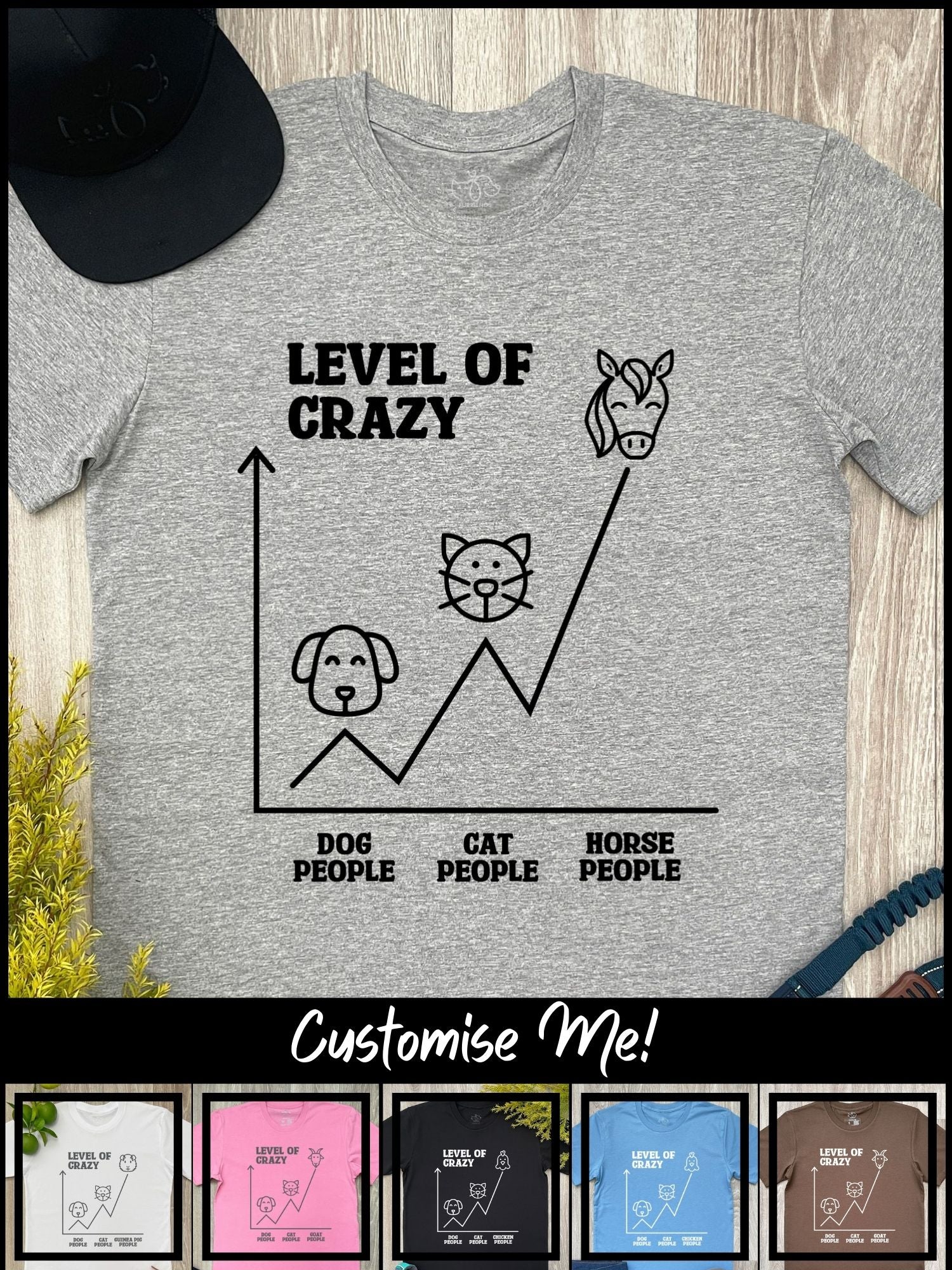 Level Of Crazy Essential Unisex Tee (Customisable)