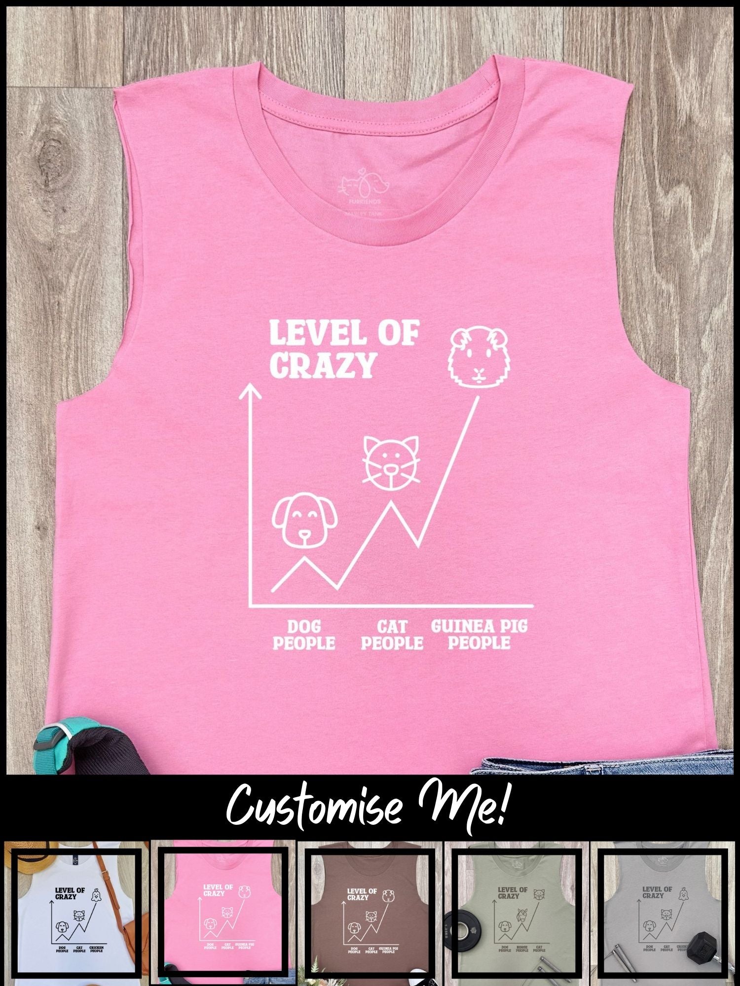 Level Of Crazy Marley Tank (Customisable)
