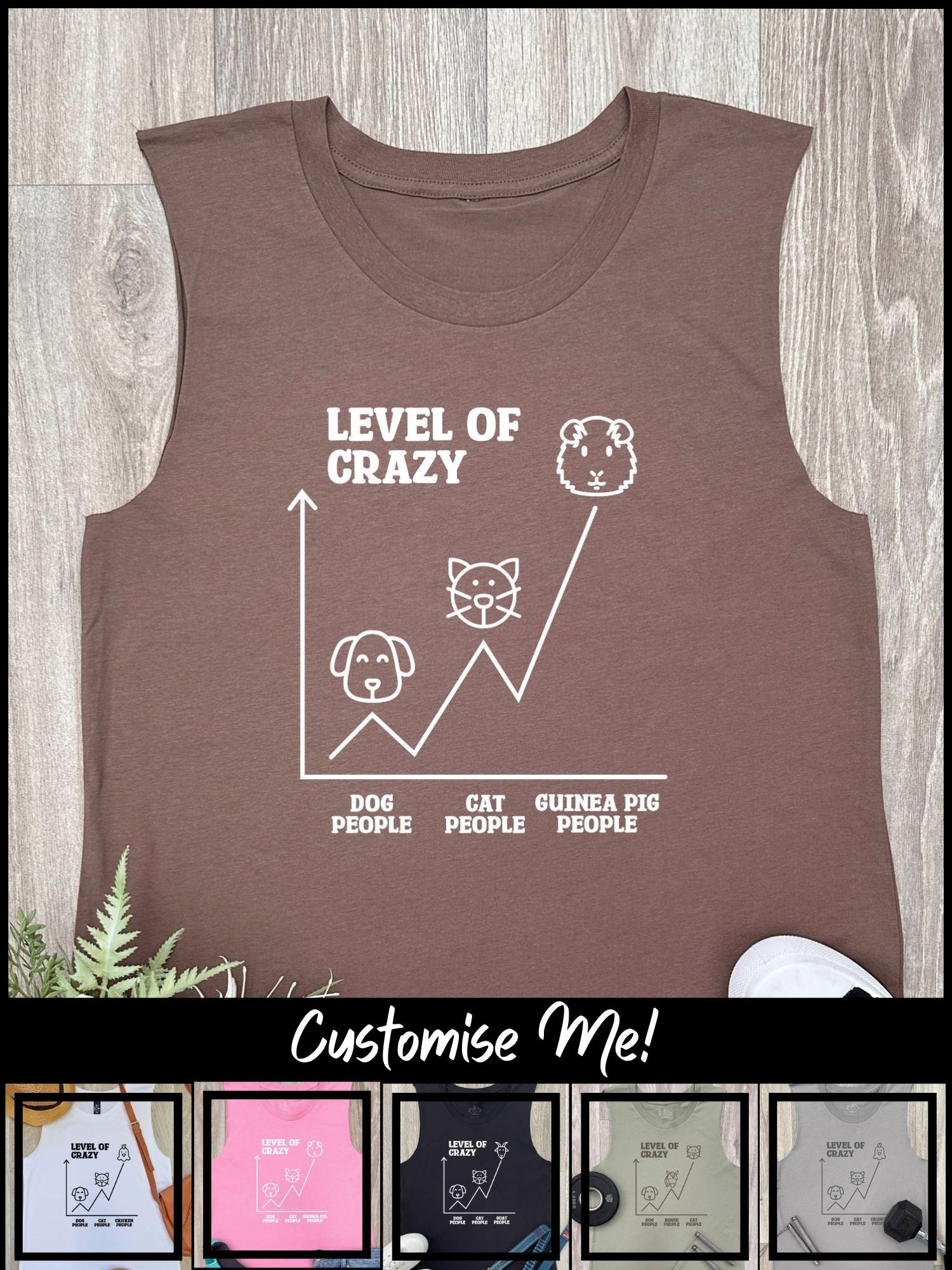 Level Of Crazy Marley Tank (Customisable)