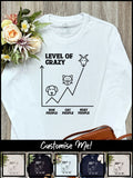 Level Of Crazy Olivia Long Sleeve Tee (Customisable)