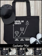 Level Of Crazy Stella Tote Bag (Customisable)