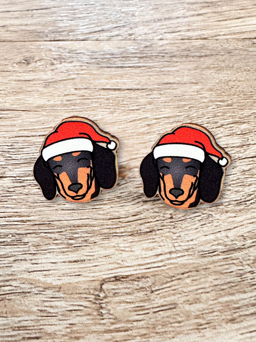 Dachshund Christmas Edition ColourPop Stud Earrings