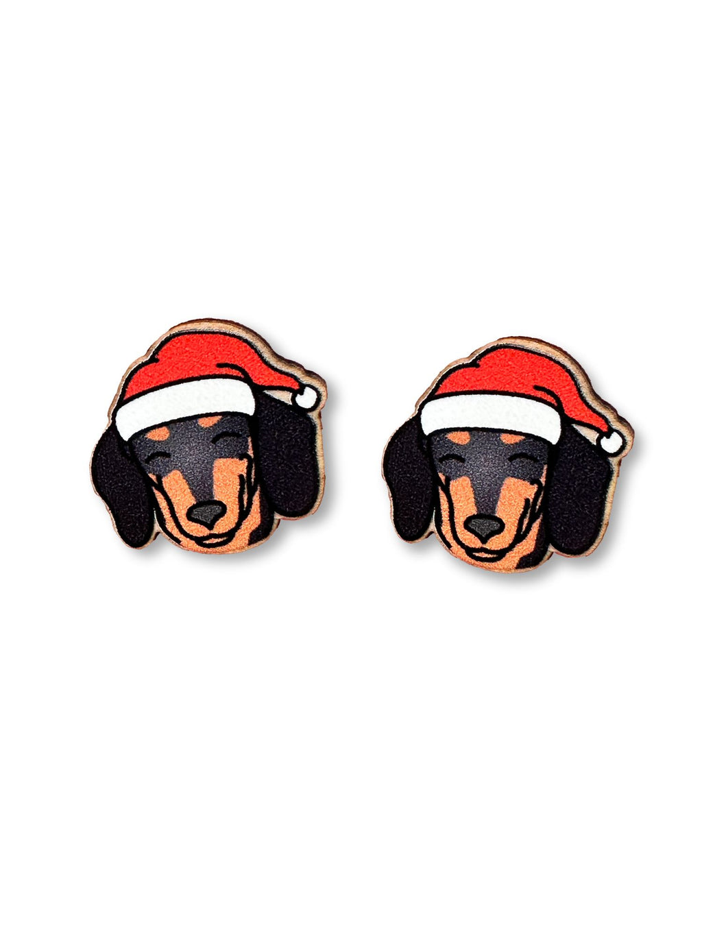 Dachshund Christmas Edition ColourPop Stud Earrings