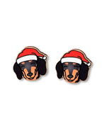 Dachshund Christmas Edition ColourPop Stud Earrings