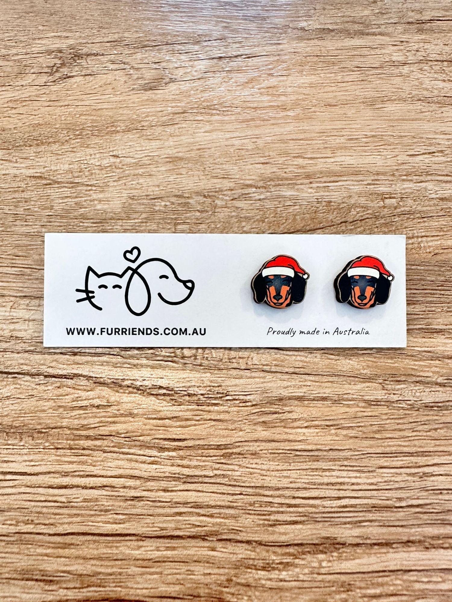 Dachshund Christmas Edition ColourPop Stud Earrings