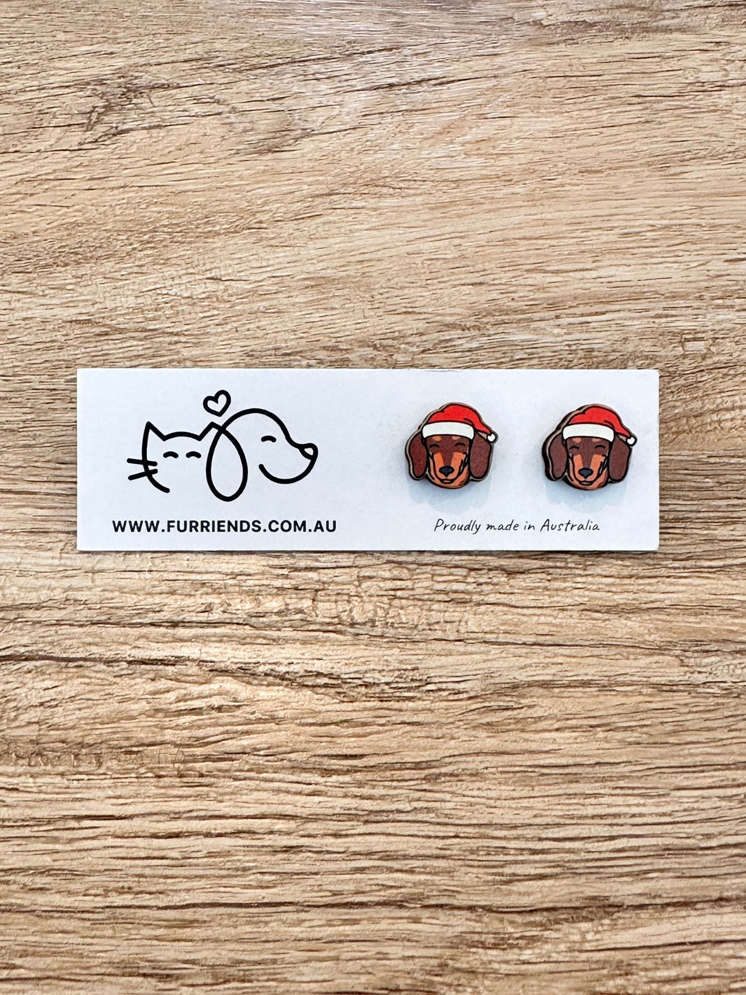 Dachshund Christmas Edition ColourPop Stud Earrings