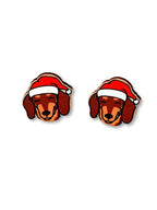 Dachshund Christmas Edition ColourPop Stud Earrings