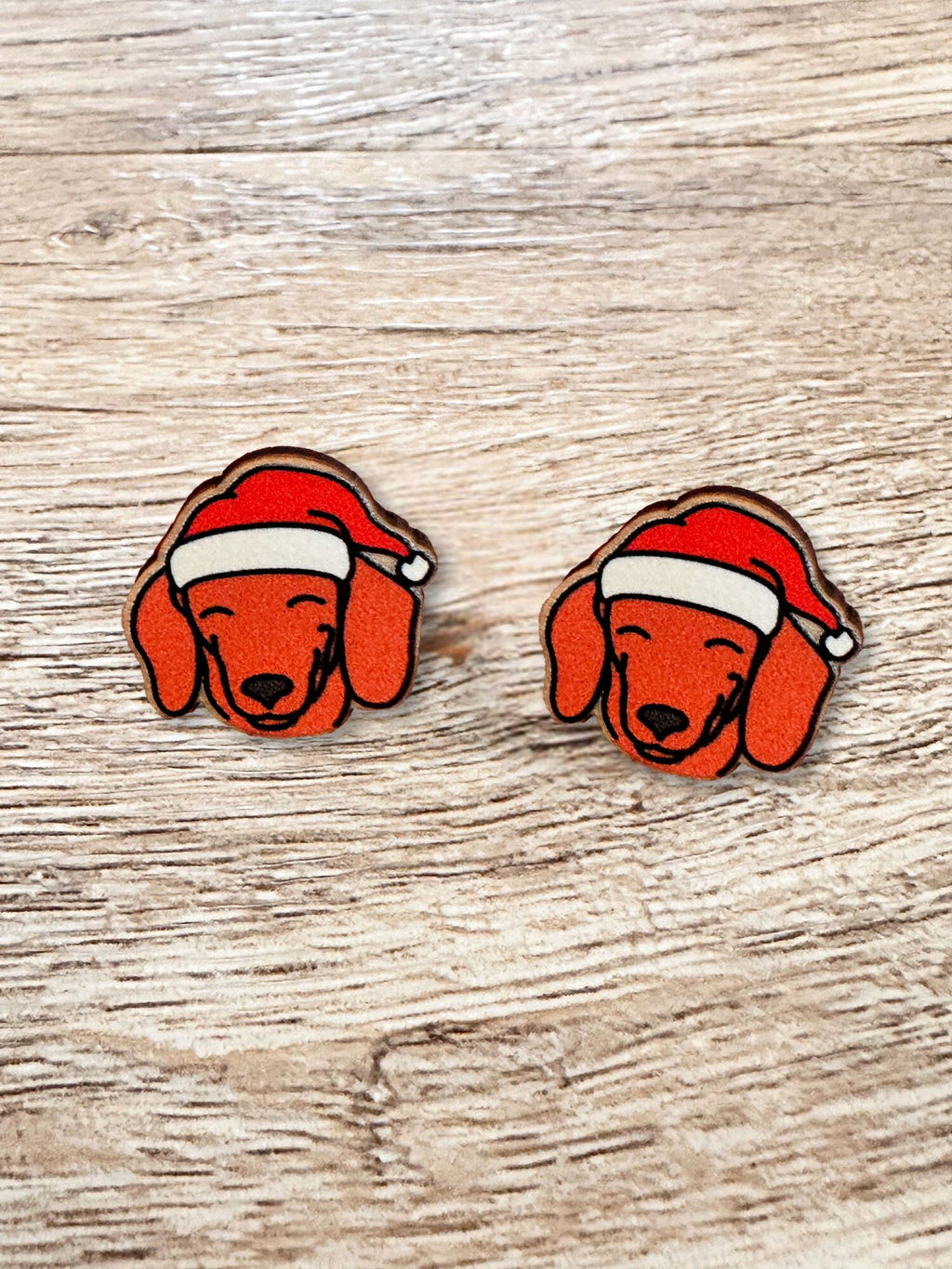 Dachshund Christmas Edition ColourPop Stud Earrings