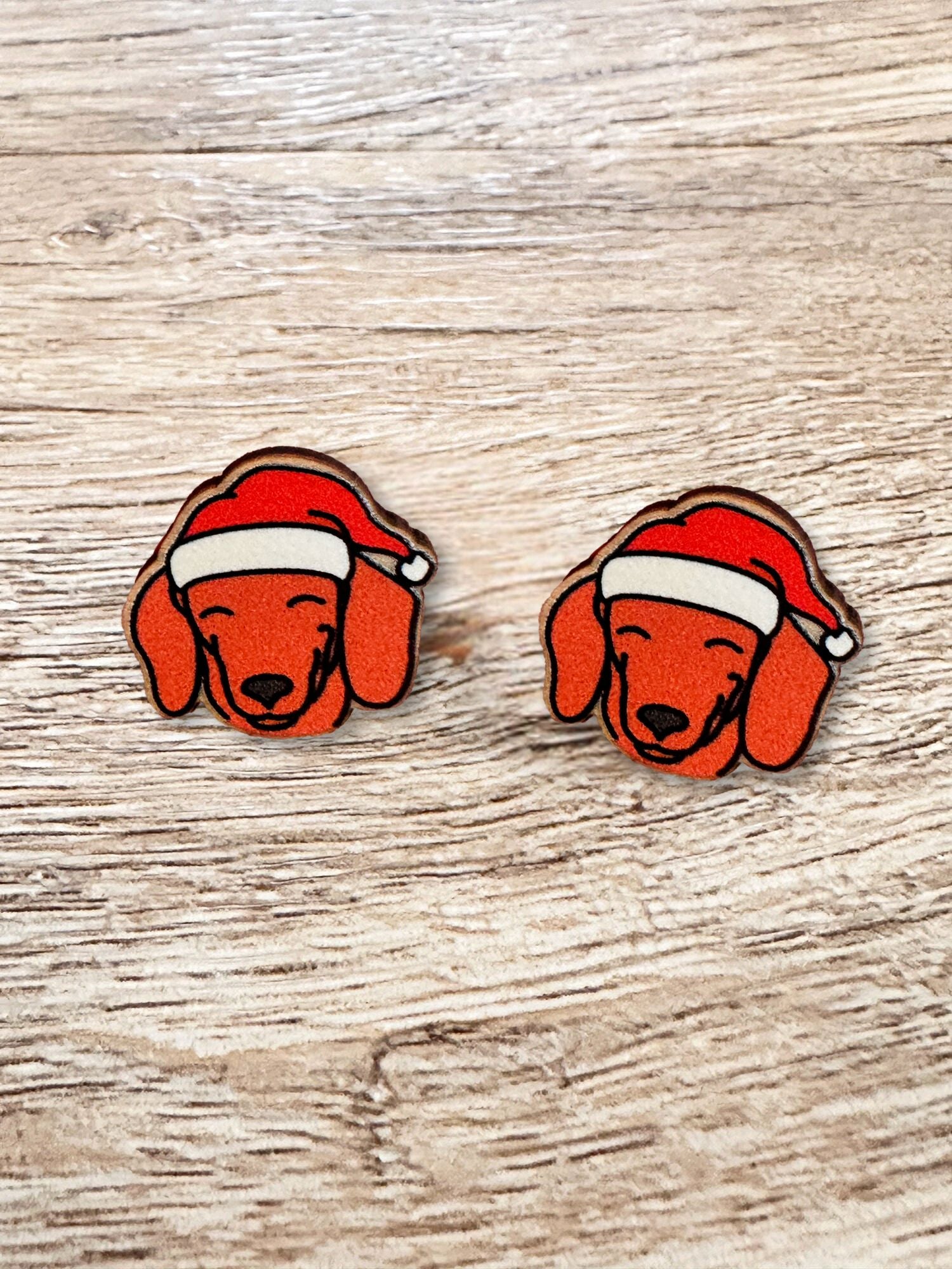 Dachshund Christmas Edition ColourPop Stud Earrings