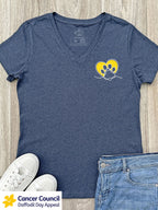LIMITED EDITION Paw Prints On My Heart Emma Women's V-Neck Tee