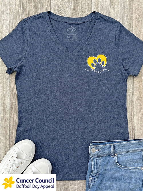 LIMITED EDITION Paw Prints On My Heart Emma Women's V-Neck Tee