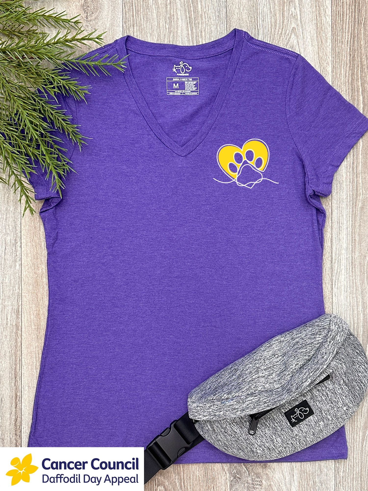 LIMITED EDITION Paw Prints On My Heart Emma Women's V-Neck Tee