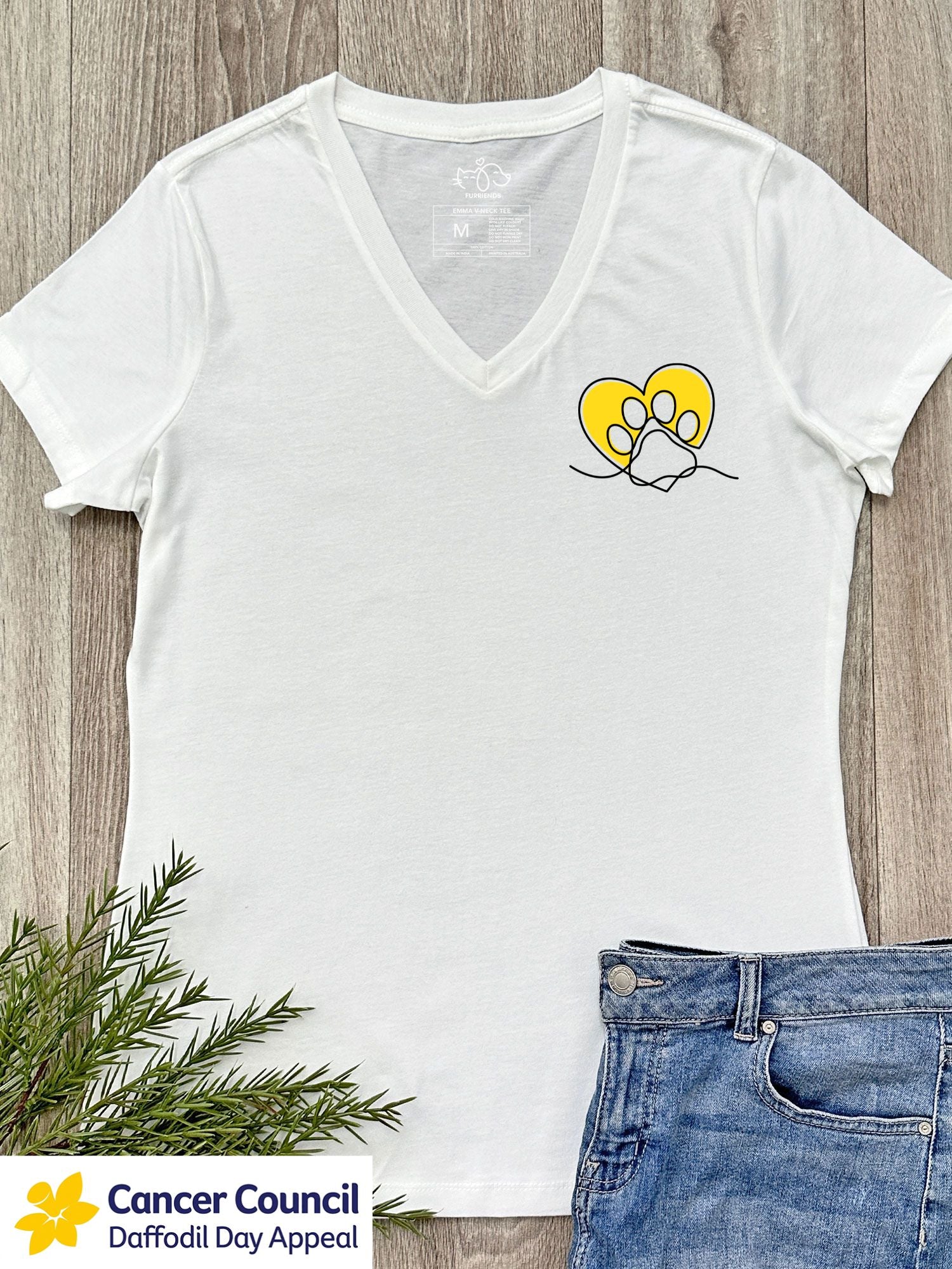 LIMITED EDITION Paw Prints On My Heart Emma Women's V-Neck Tee