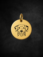 Dalmatian Pendant Initial Necklace