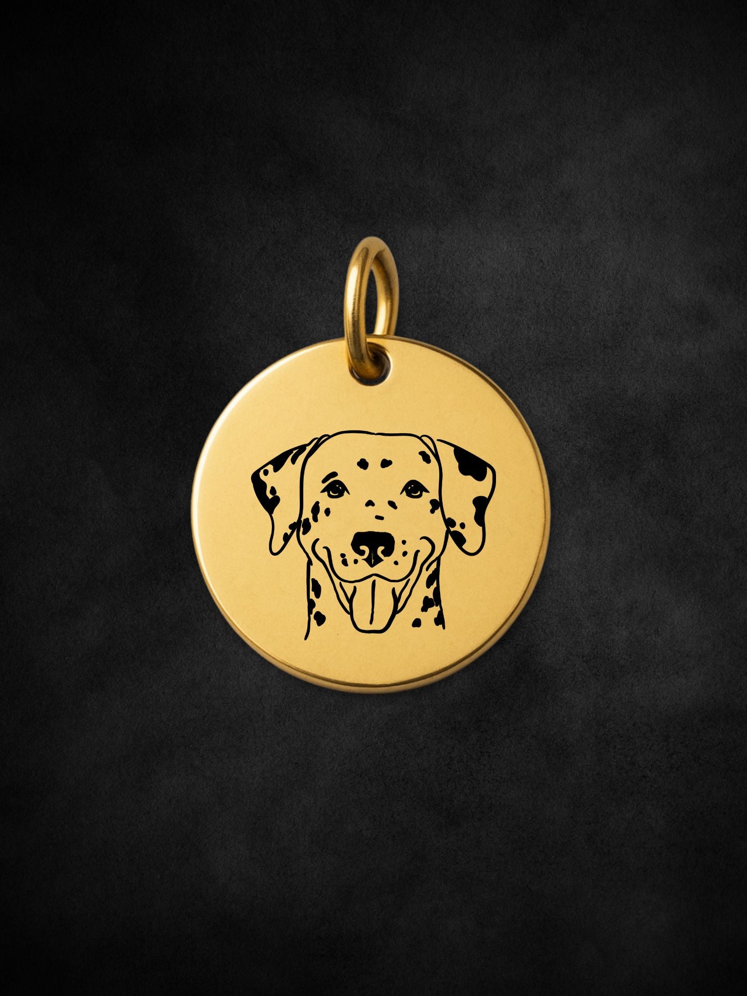 Dalmatian Pendant Initial Necklace