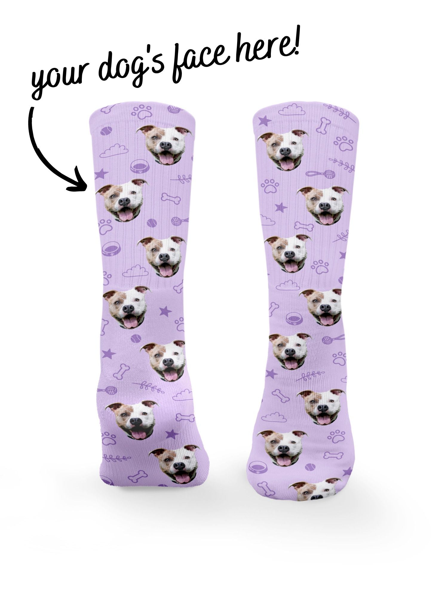 Pet Face Crew Socks