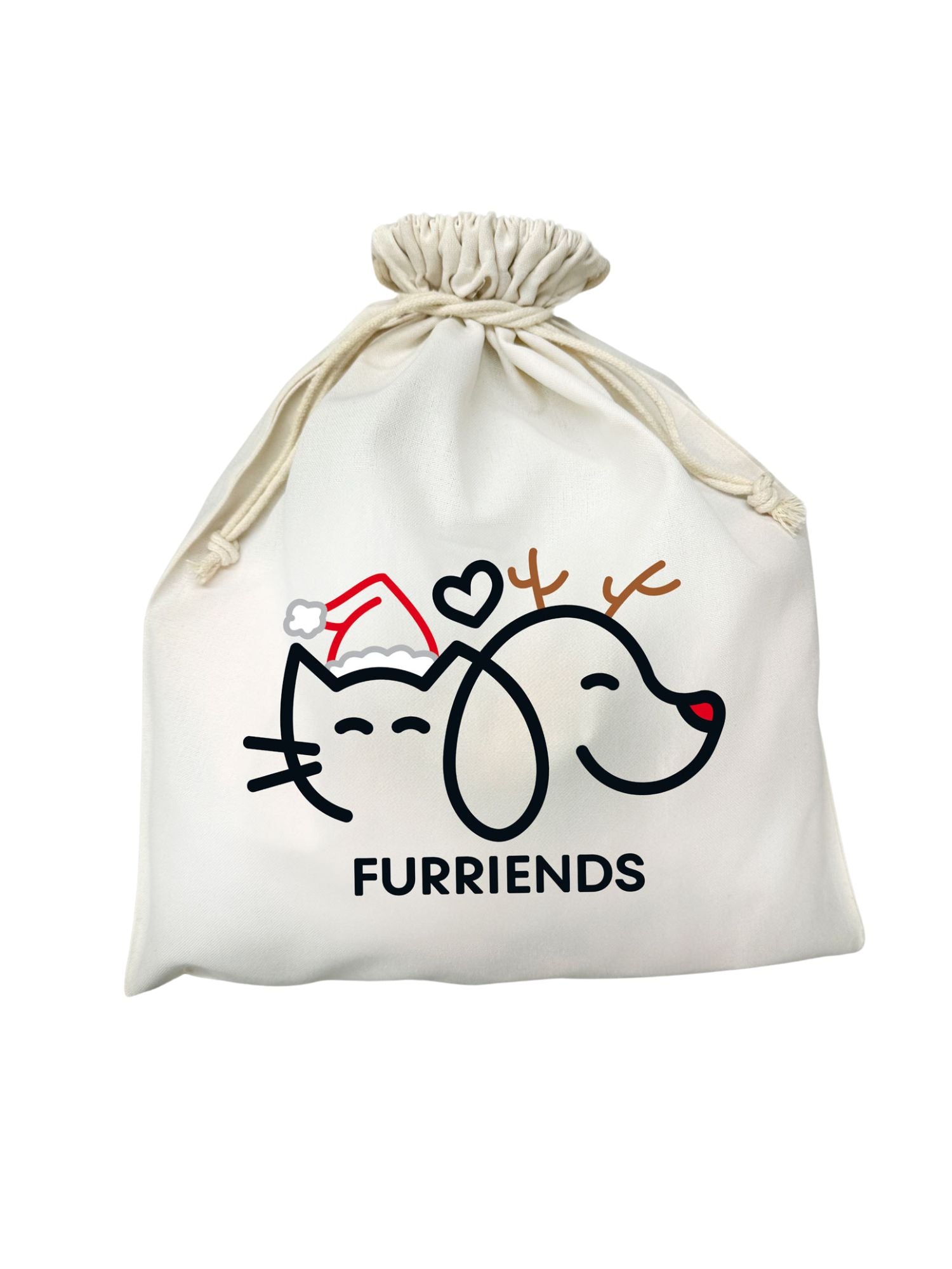 Furriends Signature Christmas Edition Drawstring Bag