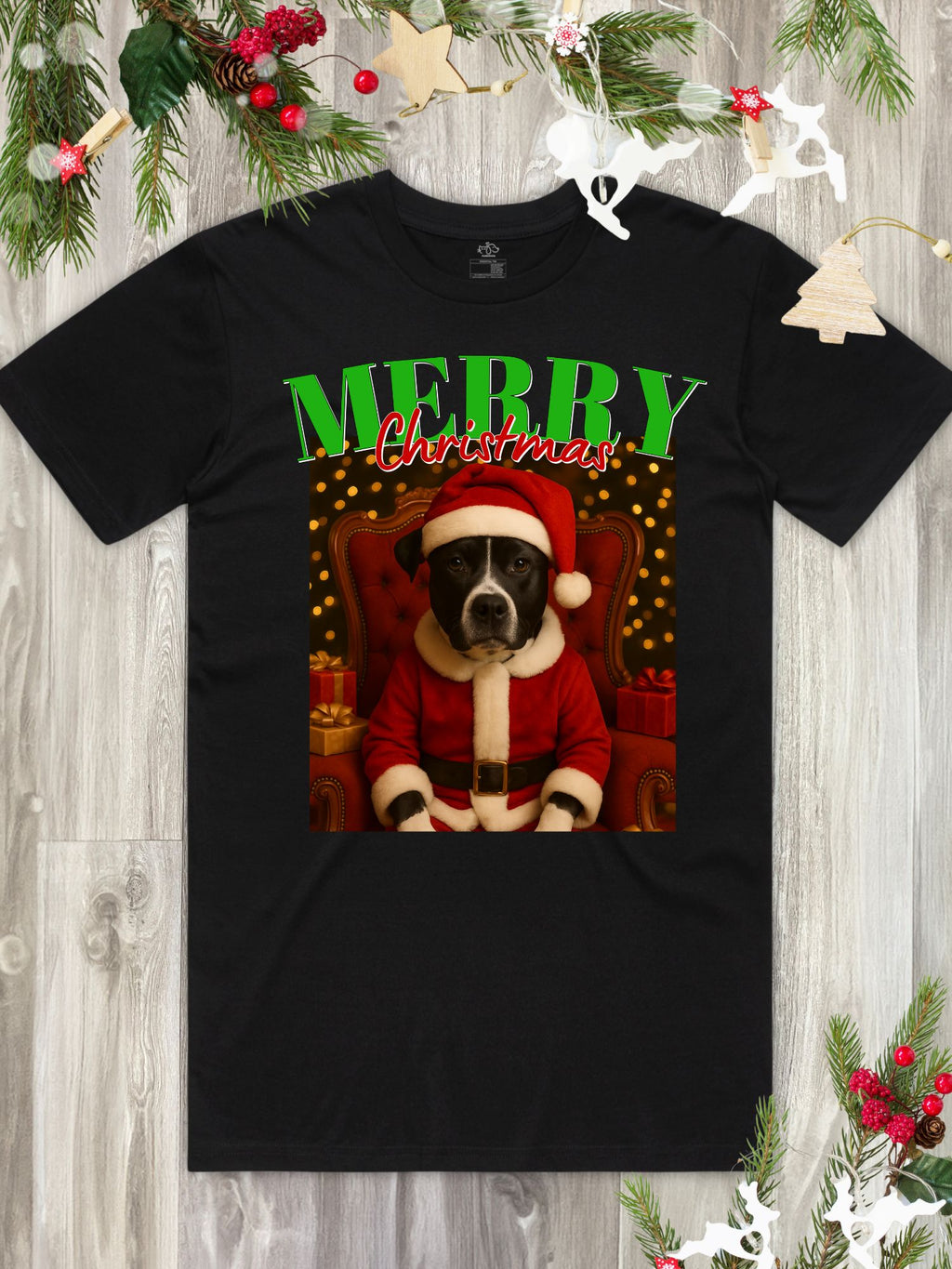 Santa Paws Custom Photo Regular Fit T-shirt