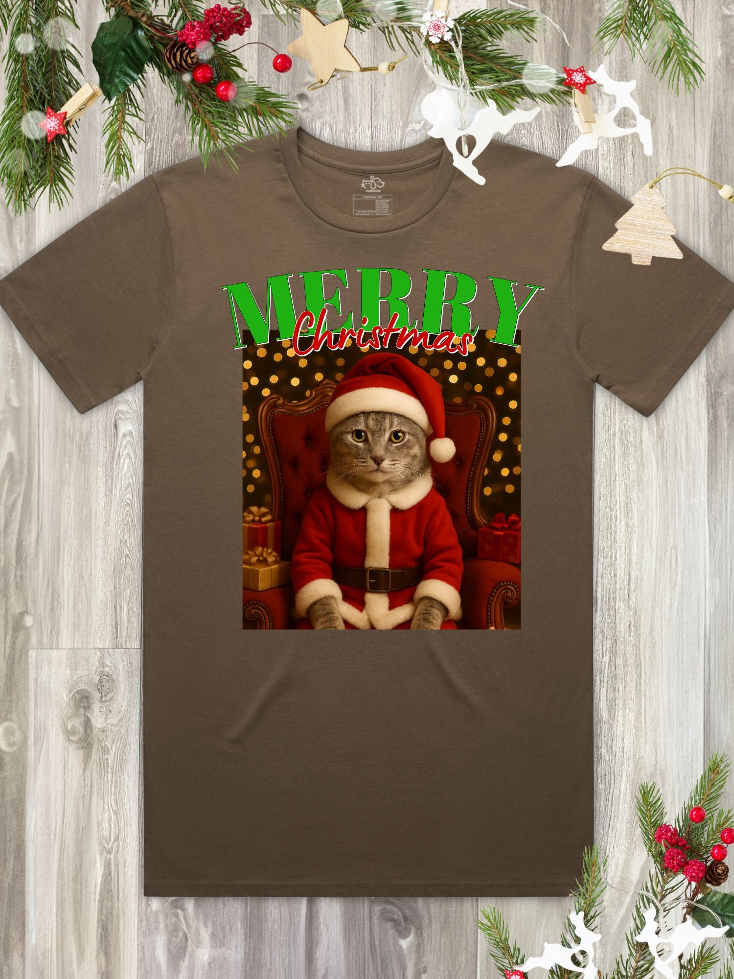 Santa Paws Custom Photo Regular Fit T-shirt
