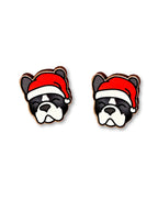 French Bulldog Christmas Edition ColourPop Stud Earrings