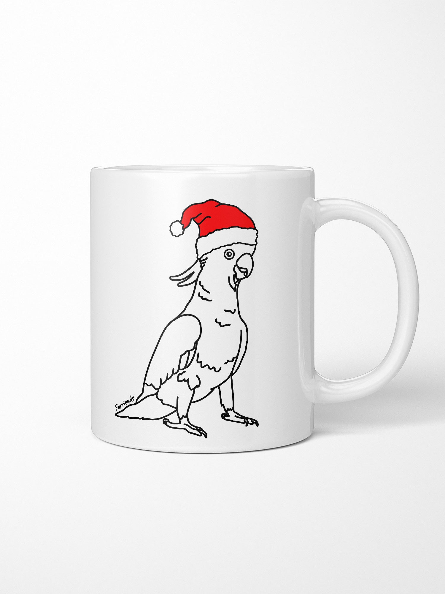 Sulphur-Crested Cockatoo Christmas Edition Ceramic Mug
