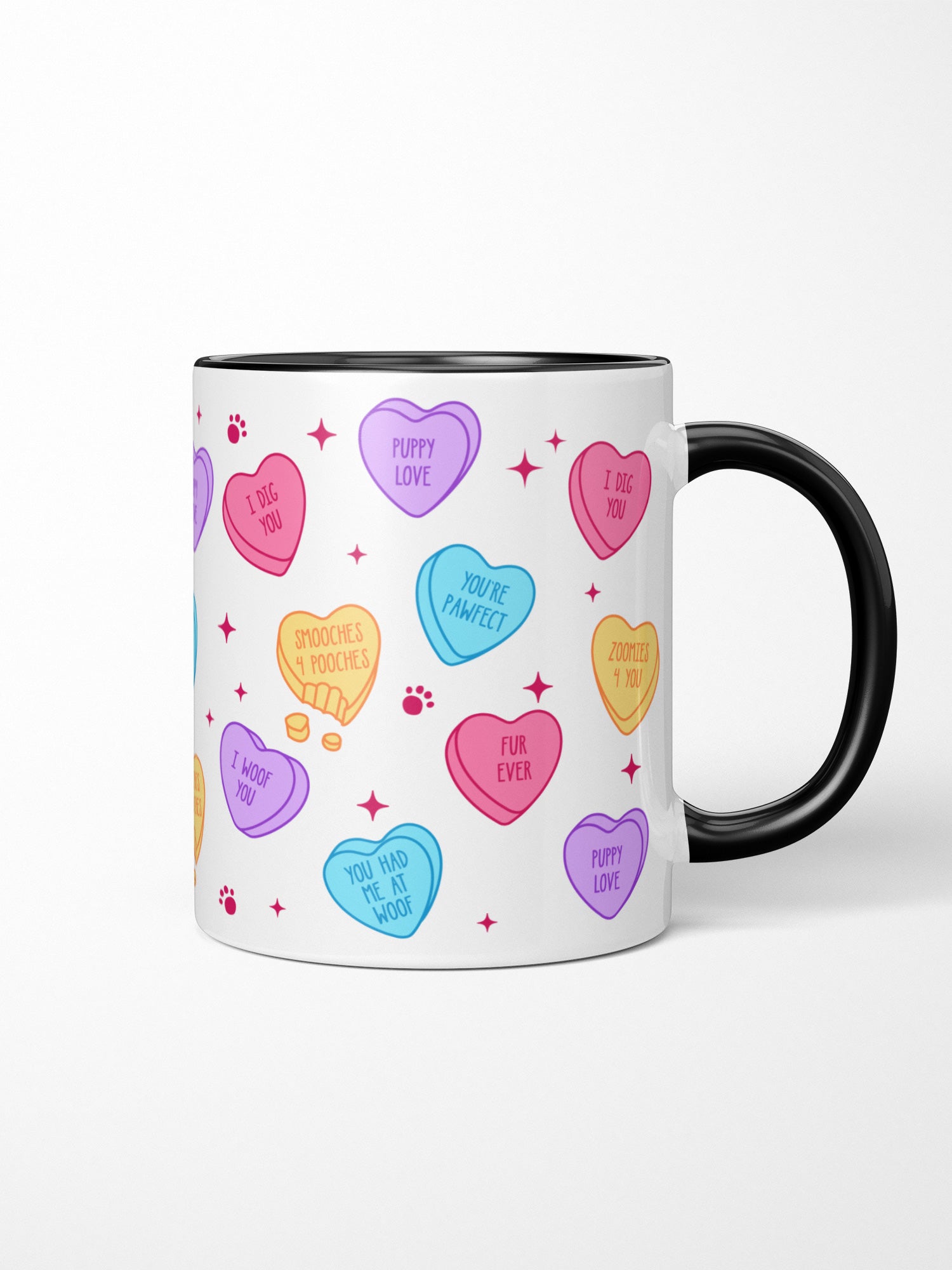 Candy Hearts - Dog Ceramic Mug