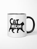 Cat Mum Silhouette Ceramic Mug