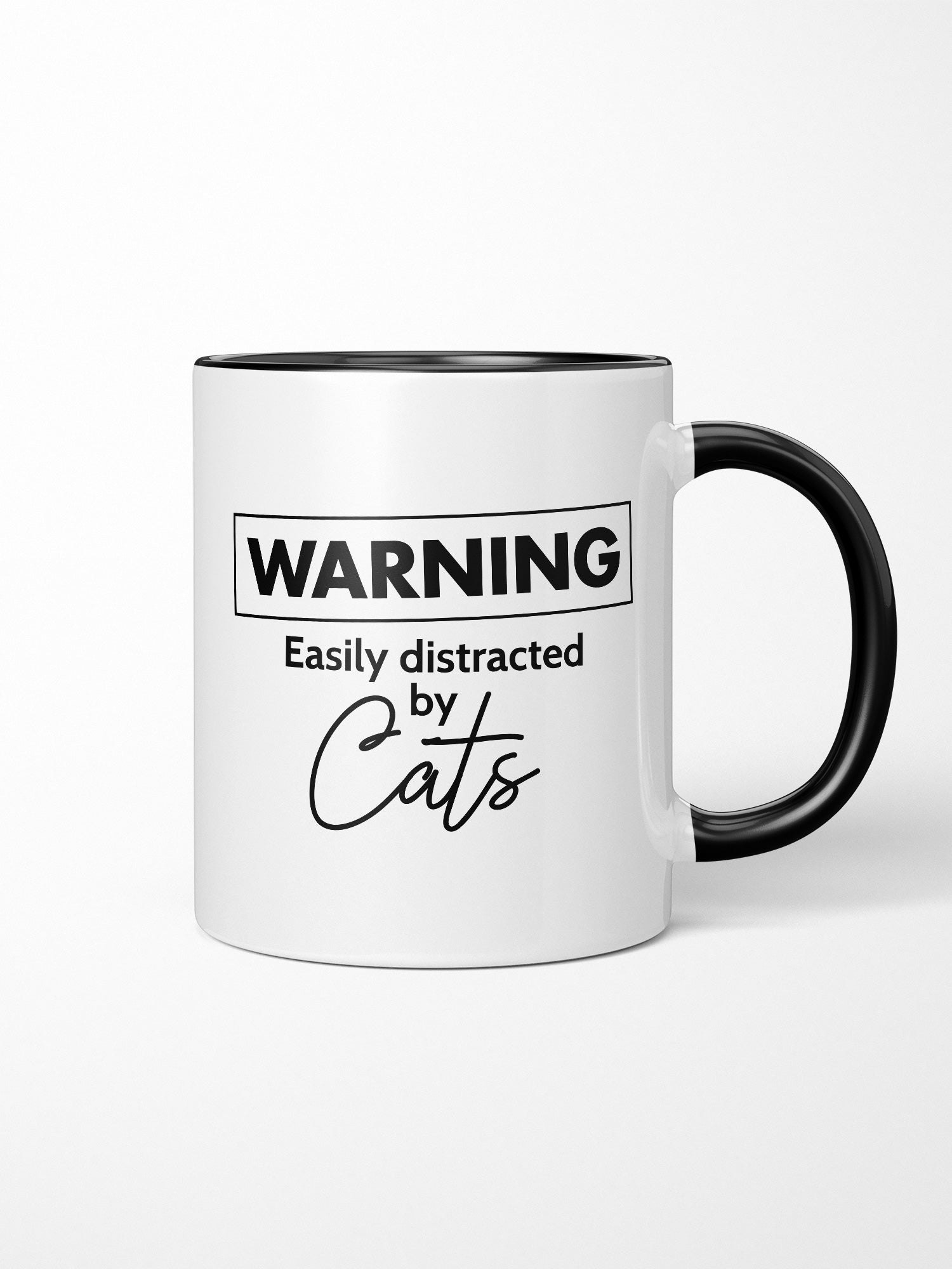 Warning. Easily Distracted By Cats Ceramic Mug