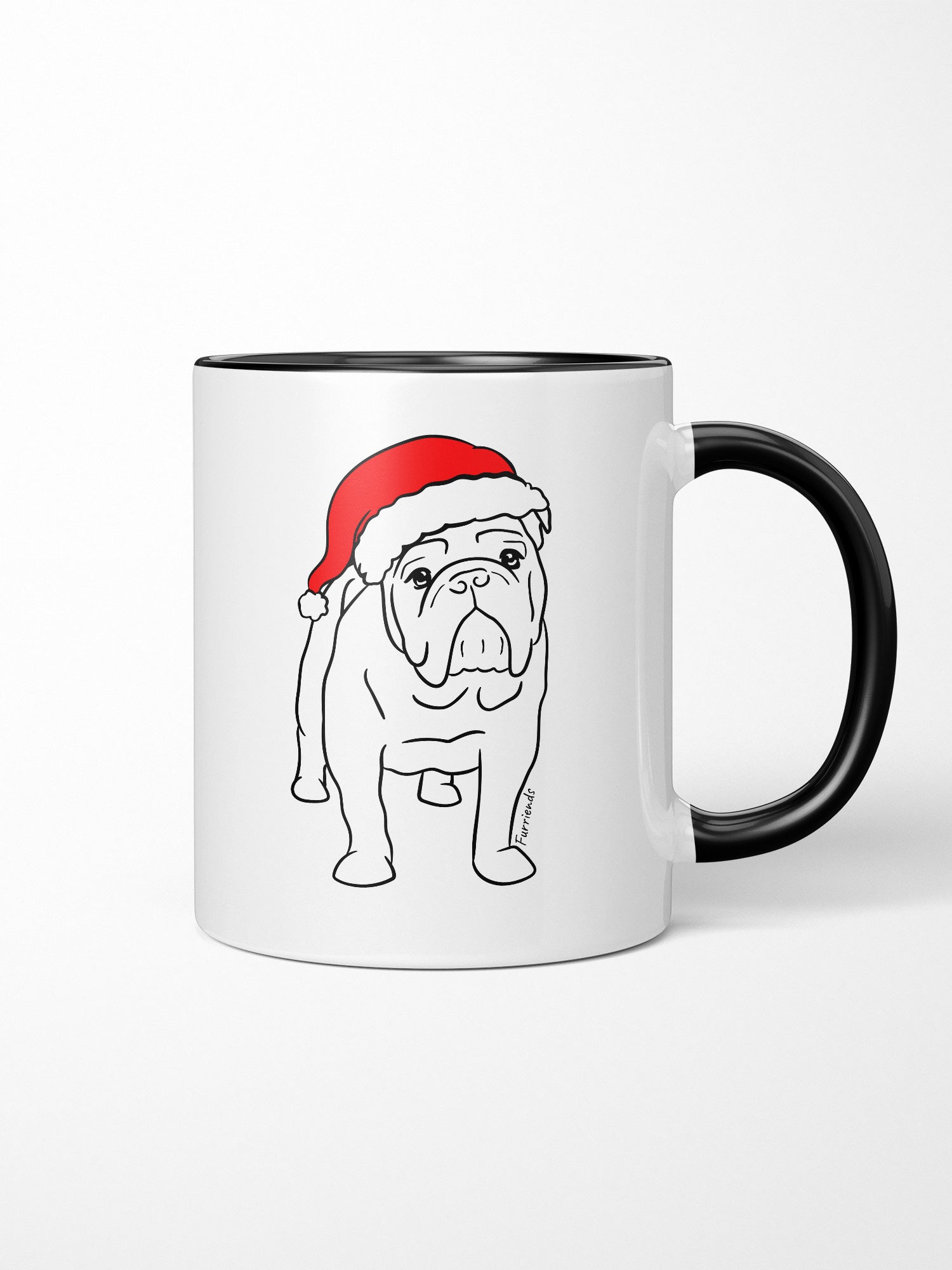British Bulldog Christmas Edition Ceramic Mug
