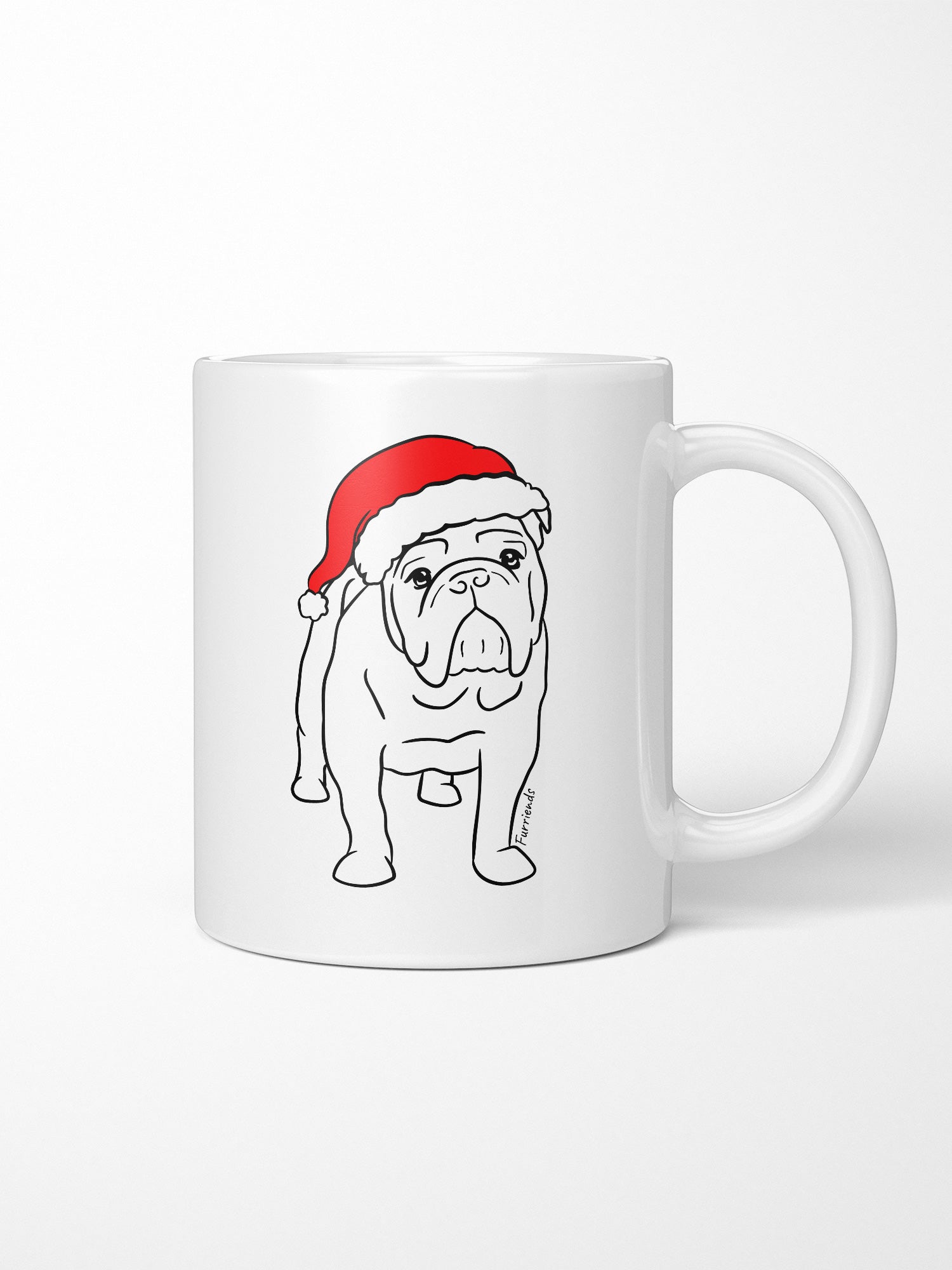 British Bulldog Christmas Edition Ceramic Mug