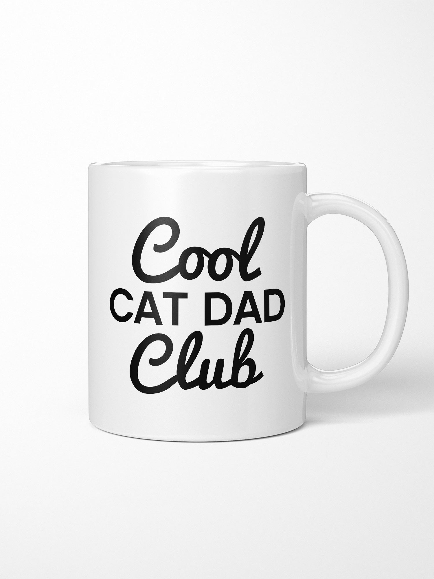 Cool Cat Dad Club Signature Script Ceramic Mug