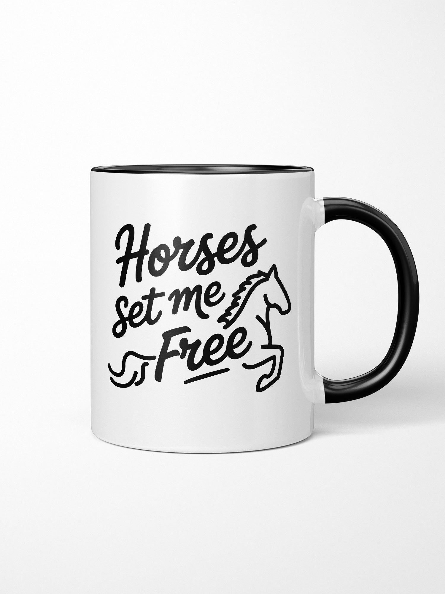 Horses Set Me Free Ceramic Mug